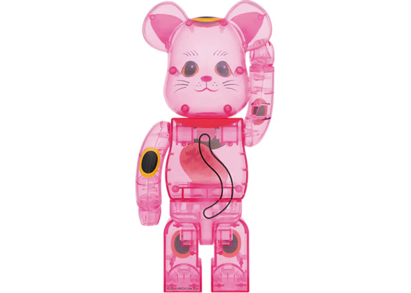 Bearbrick Maneki Neko 400% Pink Transparent