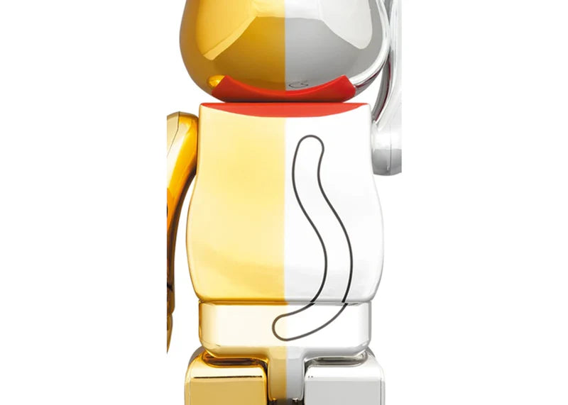 Bearbrick Maneki Neko Good Luck Silver x Ten Million Gold 100% & 400% Set Silver/Gold