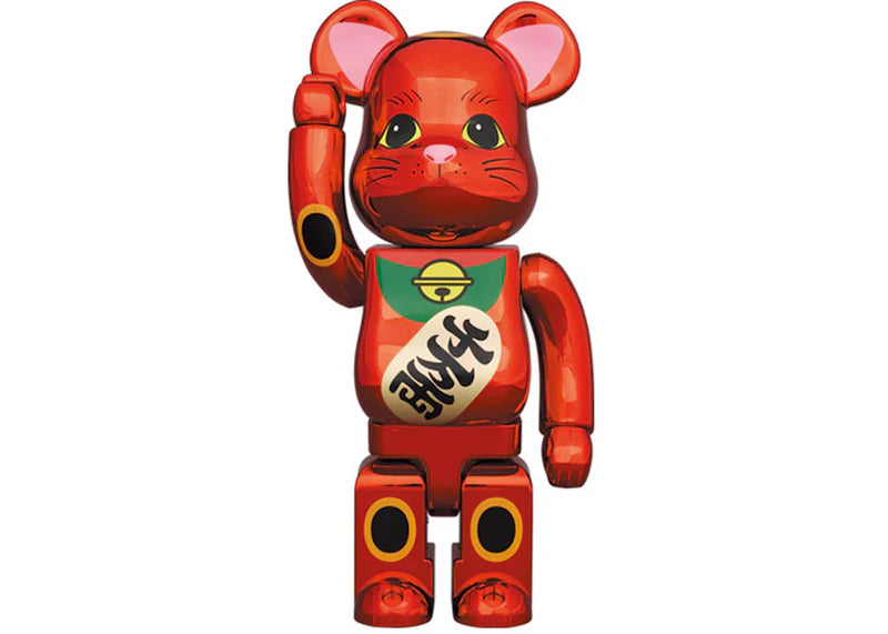 Bearbrick Maneki Neko Plum Gold Plated 400%