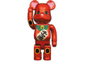 Bearbrick Maneki Neko Plum Gold Plated 400%