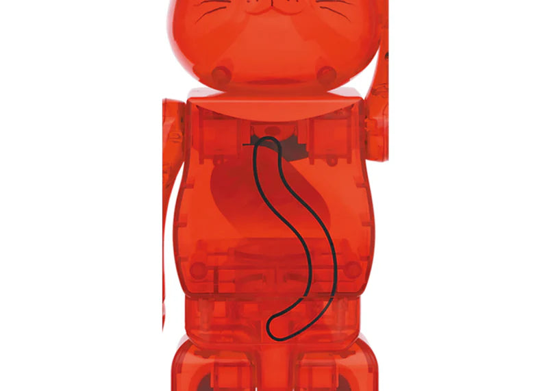 Bearbrick Maneki Neko Plum Transparent 400% Red