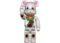 Bearbrick Maneki Neko Silver Plated Luminous 400%