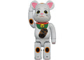 Bearbrick Maneki Neko White Plated Luminous 400%