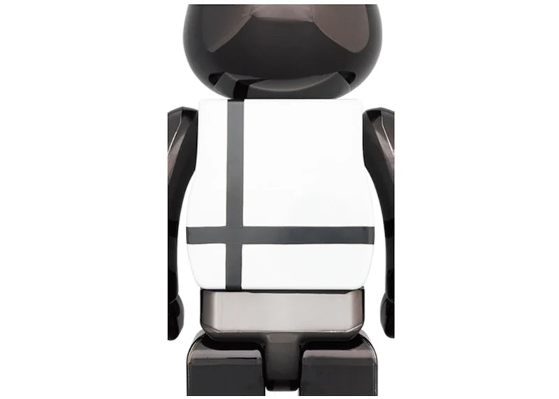 Bearbrick Medicom Toy Plus 100% & 400% Set Black Chrome Ver.