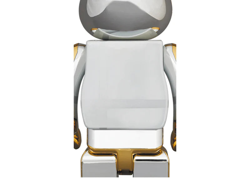 Bearbrick Medicom Toy Plus 100% & 400% Set Gold Chrome Ver.