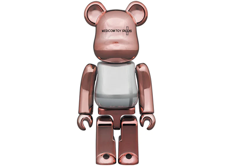 Bearbrick Medicom Toy Plus 100% & 400% Set Pink Gold Chrome Ver.