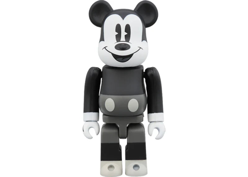 Bearbrick Mickey Mouse & Minnie Mouse (B&W Ver.) 2 Pack 100% Multi