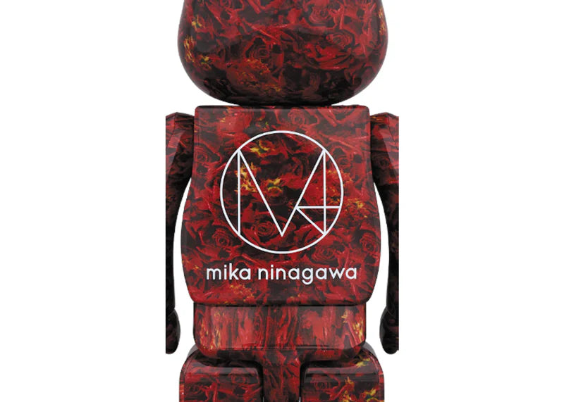 Bearbrick Mika Ninagawa Leather Rose 100% & 400% Set Red