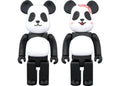 Bearbrick Milk Panda Boy & Girl 400% Black/White