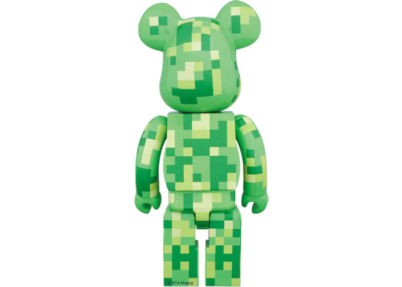 Bearbrick Minecraft Creeper 400% Green