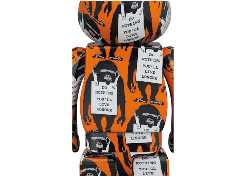 Bearbrick Monkey Sign 100% & 400% Set Orange