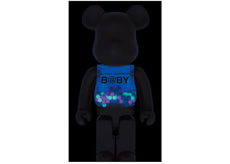 Bearbrick My First Baby 100% & 400% Set Matte Black Glow