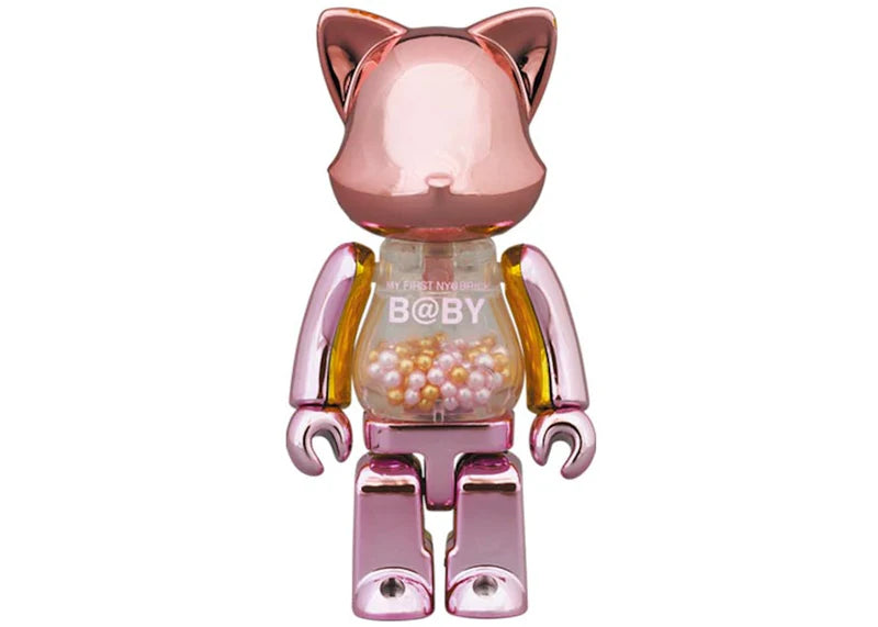 Bearbrick My First Nyabrick Baby 100% & 400% Set Pink Gold