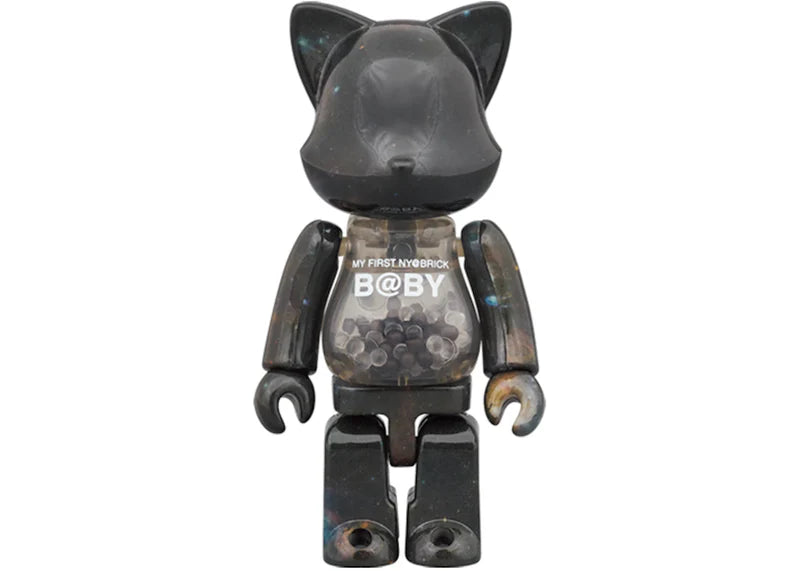 Bearbrick My First Nyabrick Baby Space Ver. 100% & 400% Set Black