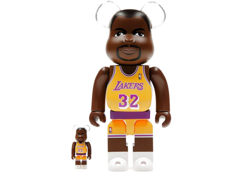 Bearbrick NBA Magic Johnson (Los Angeles Lakers) 100% & 400% Set
