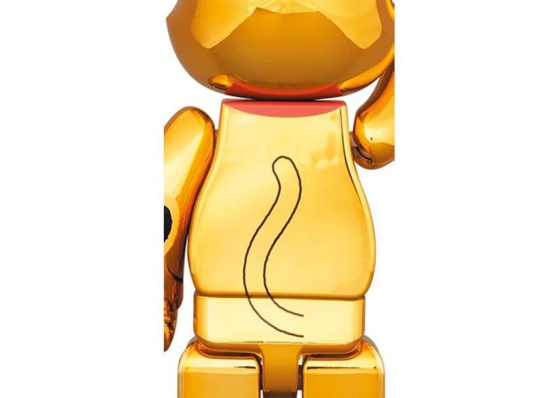 Bearbrick Nyabrick Lucky Cat 100% & 400% Set Gold Plated
