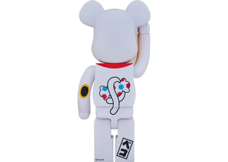 Bearbrick Peko-Chan Beckoning Cat 1000% White