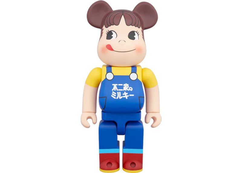 Bearbrick Peko-chan (Milky 65th Anniversary Design) 400% Blue