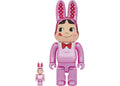 Bearbrick Rabbrick Costume Peko-Chan 100% & 400% Set Pink Plated