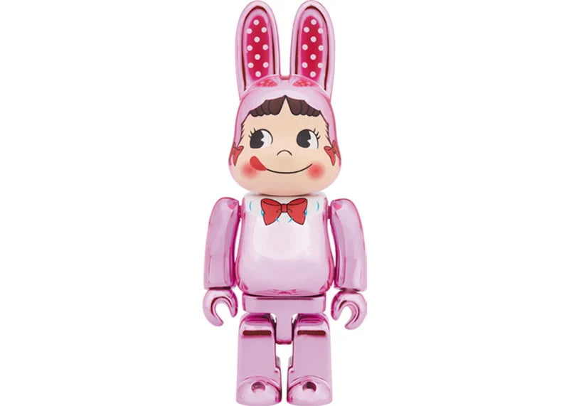 Bearbrick Rabbrick Costume Peko-Chan 100% & 400% Set Pink Plated