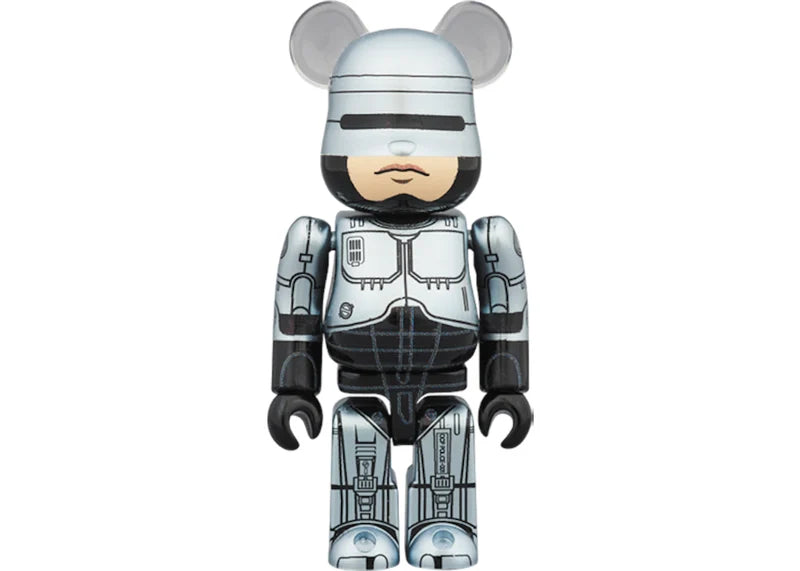 Bearbrick Robocop 100% & 400% Set Silver
