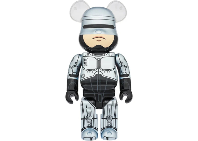 Bearbrick Robocop 100% & 400% Set Silver