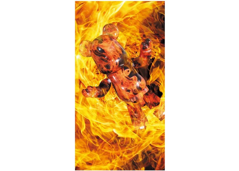 Bearbrick Series 44 Flame Pattern 100% (Opened Blind Box & Card Included)