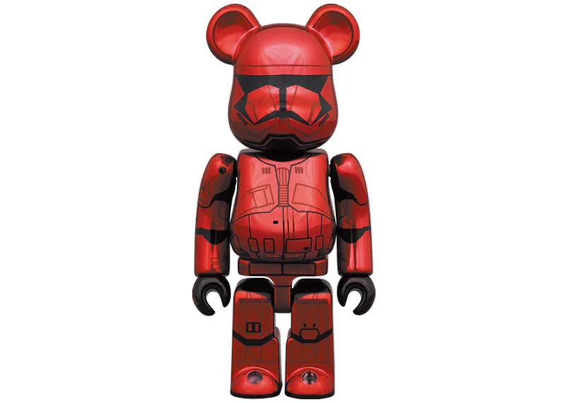 Bearbrick Sith Trooper 100% & 400% Set Red Chrome Ver.