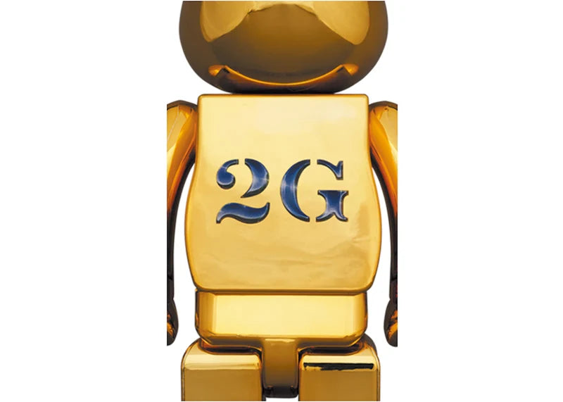 Bearbrick Sorayama x 2G 100% & 400% Set Gold Ver.