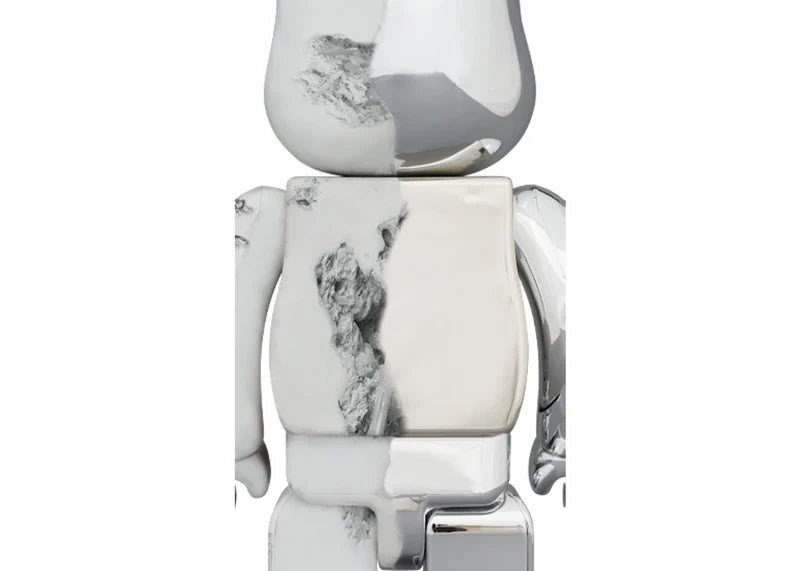 Bearbrick SORAYAMA x Daniel Arsham 100% & 400% Set Silver
