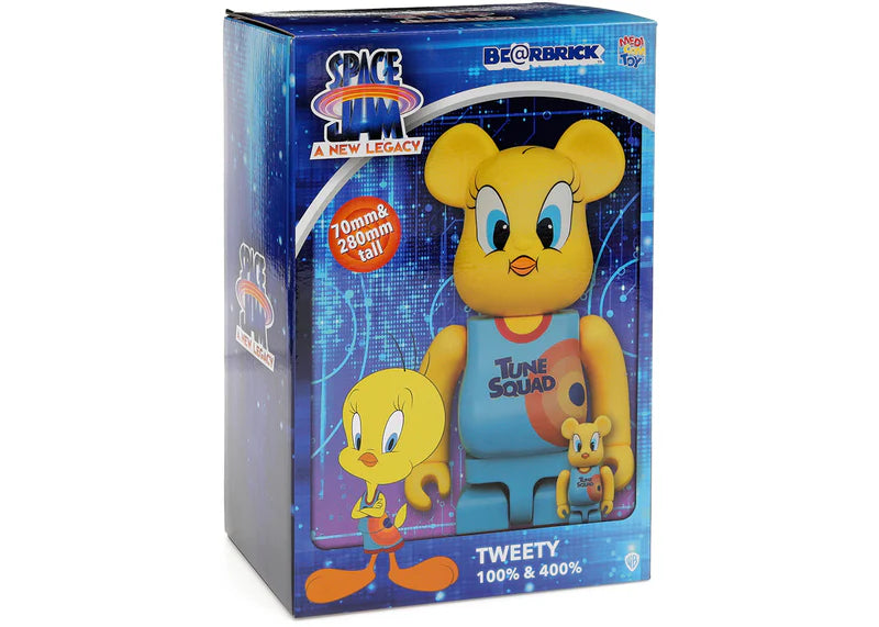Bearbrick Space Jam: A New Legacy Tweety 100% & 400% Set