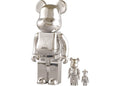 Bearbrick Staple 50%, 100% & 400% Silver