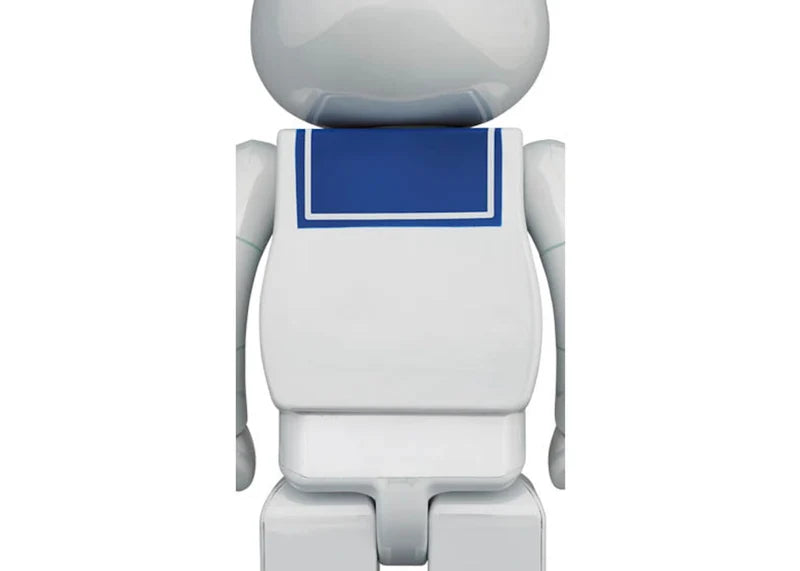 Bearbrick Stay Puft Marshmallow Man 100% & 400% Set White Chrome Ver.