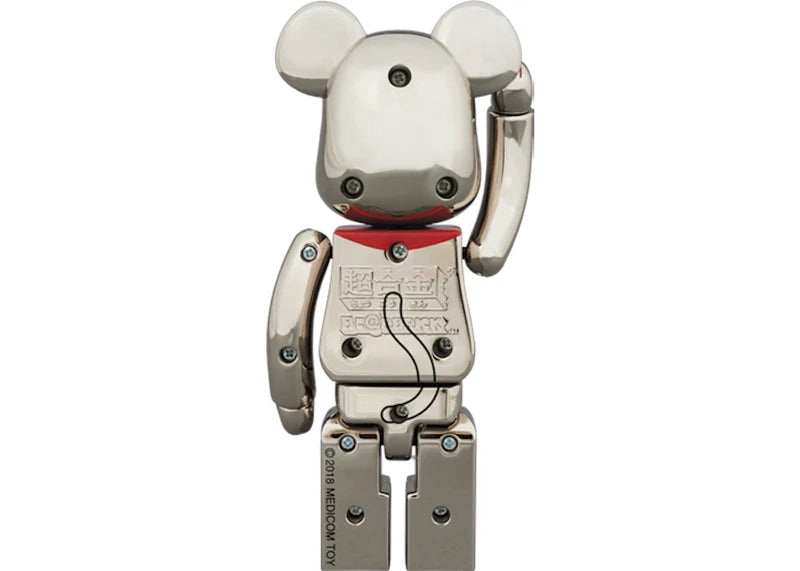 Bearbrick Superalloy Beckoning Cat Silver Plated 200%