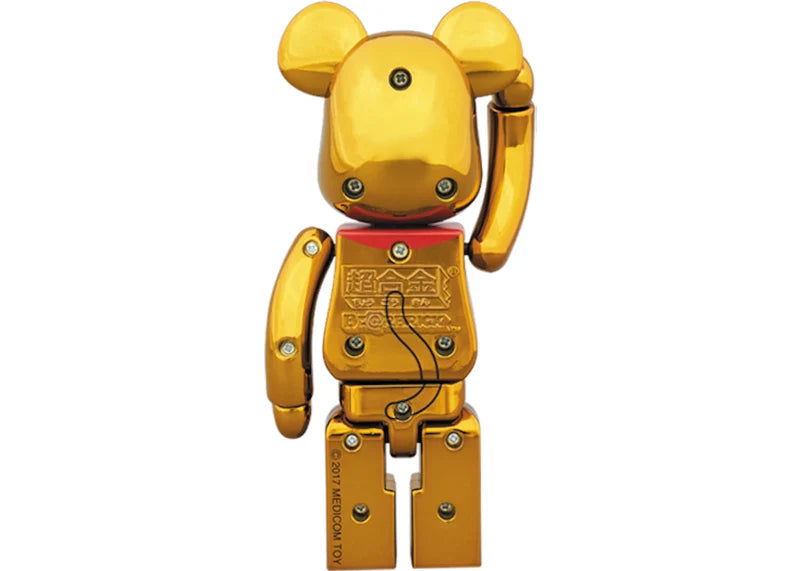 Bearbrick Superalloy Maneki Neko Gold Plated 2 200%