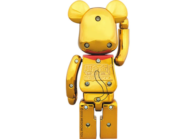 Bearbrick Superalloy Maneki Neko Gold Plated 200%