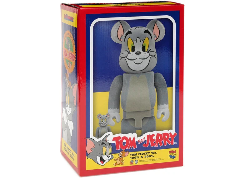 Bearbrick Tom and Jerry: Tom Flocky 100% & 400% Set
