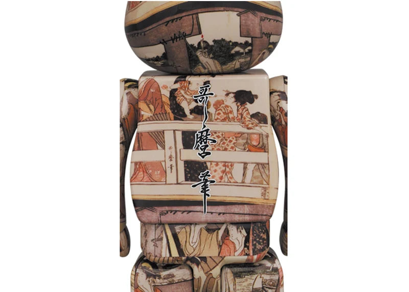 Bearbrick Utamaro Kitagawa (Upper and Lower of Ryogoku Bridge) 100% & 400% Set