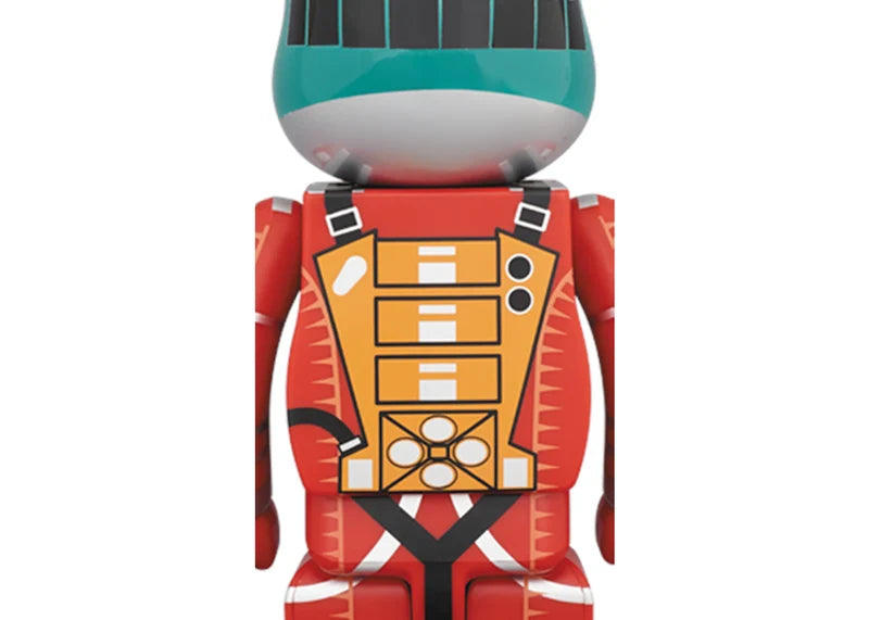 Bearbrick x 2001: A Space Odyssey Space Suit Green Helmet Orange Suit 100% & 400% Multi