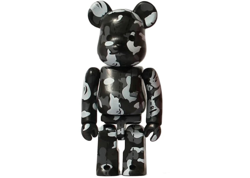 Bearbrick x A Bathing Ape 28th Anniversary Camo #3 100% Black/Grey