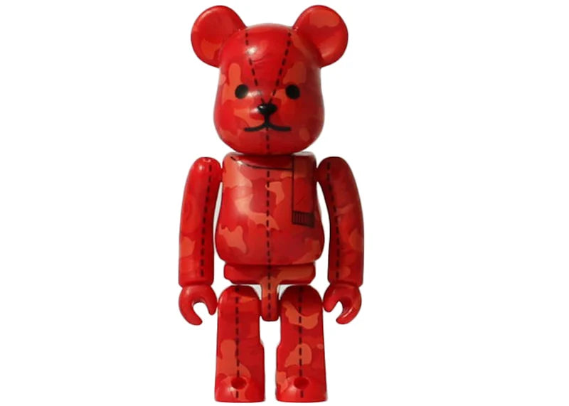 Bearbrick x A Bathing Ape 28th Anniversary Camo #3 100% Red