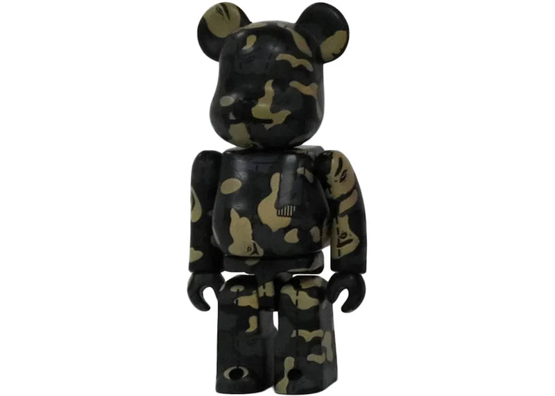 Bearbrick x A Bathing Ape 28th Anniversary Camo #4 100% Black/Olive