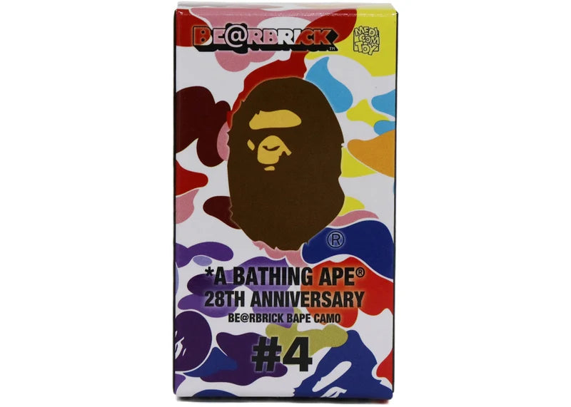 Bearbrick x A Bathing Ape 28th Anniversary Camo #4 100% Blue
