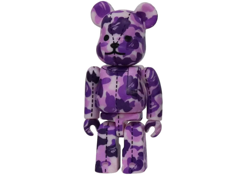 Bearbrick x A Bathing Ape 28th Anniversary Camo #4 100% Purple