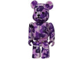 Bearbrick x A Bathing Ape 28th Anniversary Camo #4 100% Purple