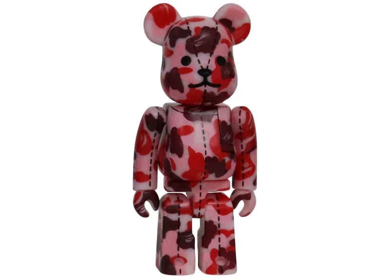 Bearbrick x A Bathing Ape 28th Anniversary Camo #4 100% Red