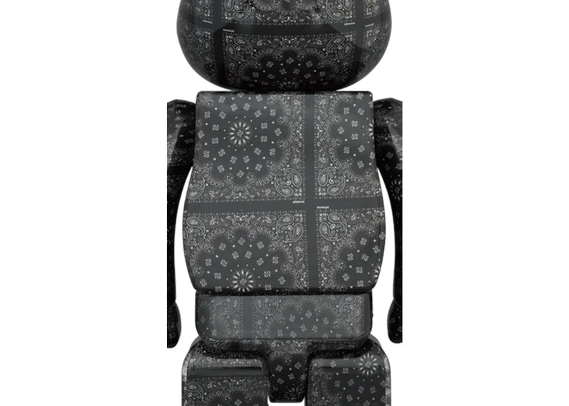 Bearbrick x atmos Bandana 100% & 400% Set of 2 Black/Multi