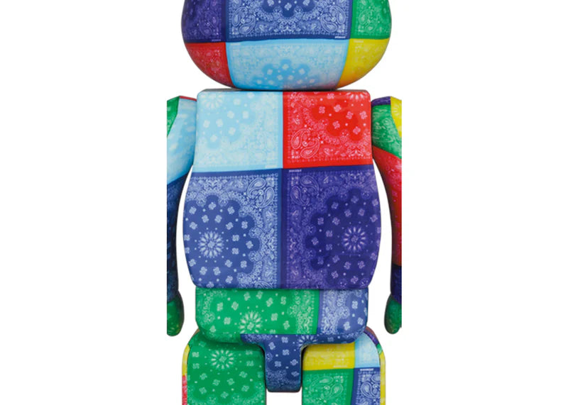 Bearbrick x atmos Bandana 100% & 400% Set of 2 Black/Multi