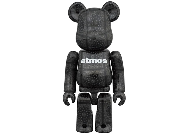Bearbrick x atmos Black Bandana 100% & 400% Set