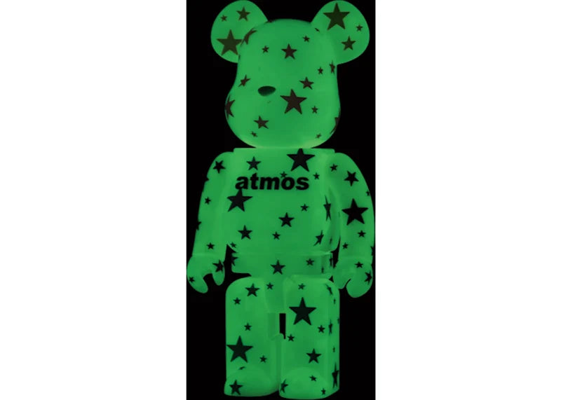Bearbrick x atmos (Glow In The Dark) 100% & 400% Set White